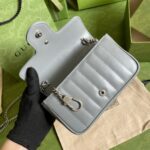 高仿精品GUCCI古驰灰色雙G476433鏈條包