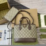 原單GUCCI古驰雙811716啡色托特包挎包