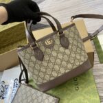 原單GUCCI古驰雙811716啡色托特包挎包
