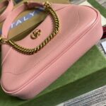 頂級GUCCI古驰雙女款粉色731817腋下包肩包