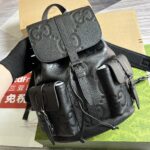 高仿包包GUCCI古驰雙739503黑色雙肩包背包