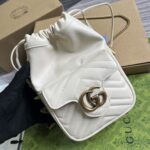 頂級包包GUCCI古驰雙746433白色水桶包