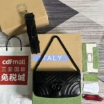 原單GUCCI古驰雙女款734814黑色鏈條斜背包