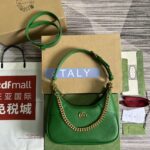 一比一GUCCI古驰雙女款綠色731817腋下包肩包