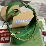 一比一GUCCI古驰雙女款綠色731817腋下包肩包