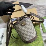 高仿包包GUCCI古驰雙760199杏啡水桶包
