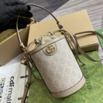 原單GUCCI古驰雙760199杏色水桶包