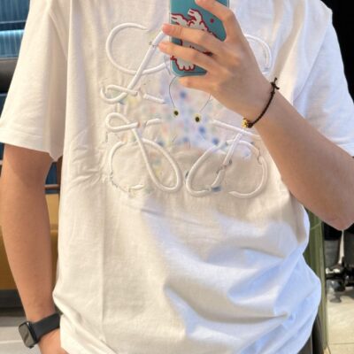 原單Loewe羅意威新款白色章魚印花刺繡短袖