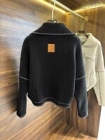 頂級Loewe羅意威秋冬新款黑色外套夾克保暖