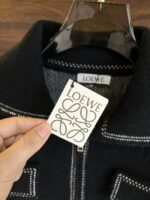 頂級Loewe羅意威秋冬新款黑色外套夾克保暖