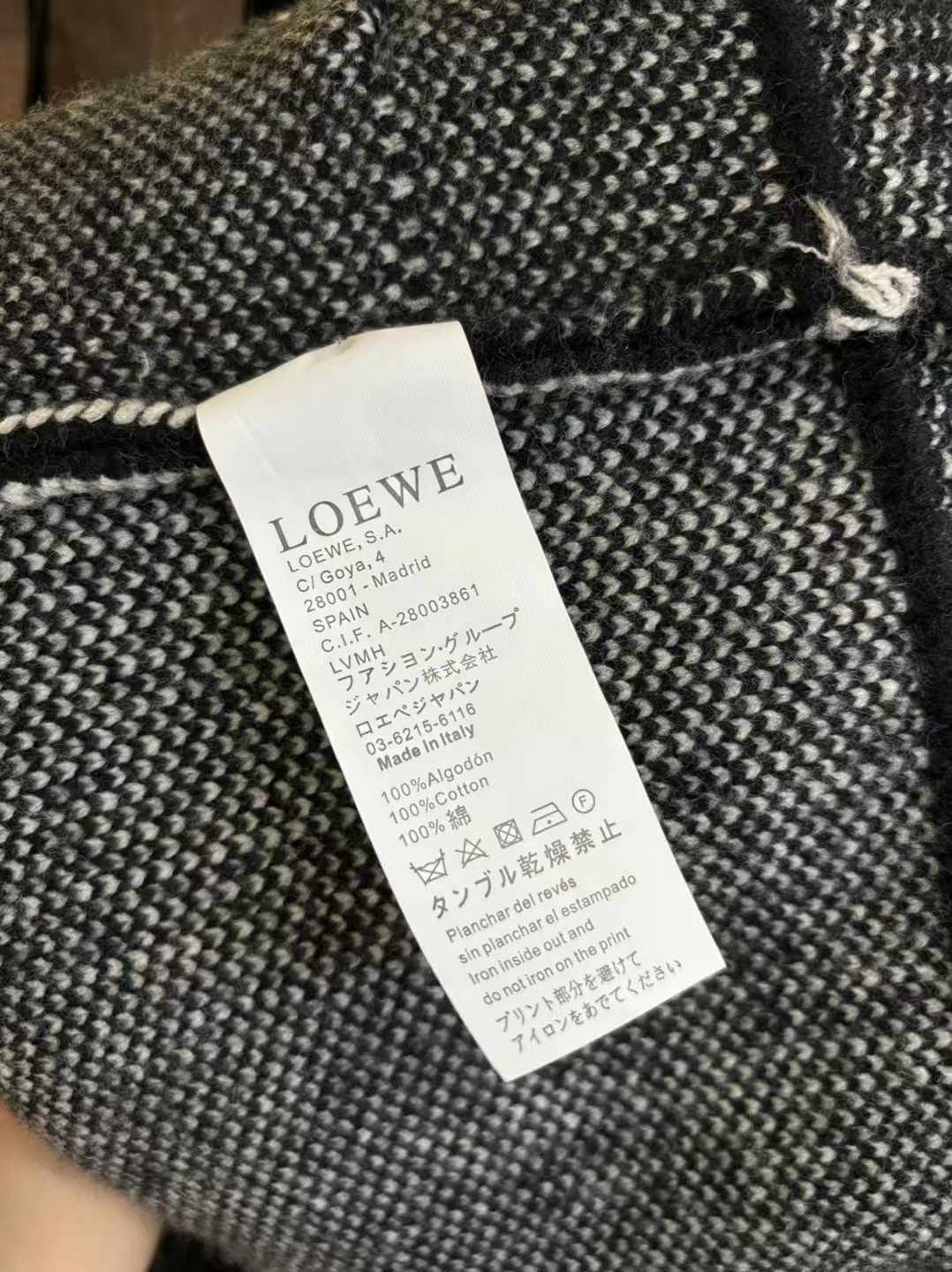 頂級Loewe羅意威秋冬新款黑色外套夾克保暖