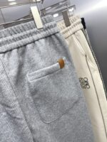 頂級Loewe羅意威秋冬新款灰色運動褲加絨褲