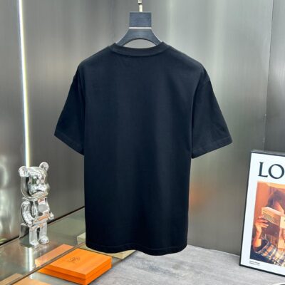 高仿網站Loewe羅意威2025春夏最新款黑色短袖圓領T恤
