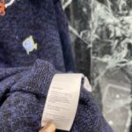 高仿精品Loewe羅意威聯名新款趣味小魚繡花V領針織開衫