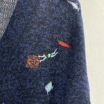 高仿精品Loewe羅意威聯名新款趣味小魚繡花V領針織開衫
