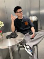 復刻Loewe羅意威工藝字母圖案裝潢LogoT恤