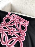 高品質Loewe羅意威春夏黑色情侣款短袖T恤