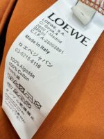 頂級Loewe羅意威春夏橘黃色走秀图案时尚休闲短袖T恤衫