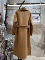 高仿精品Loewe羅意威新款卡其色雙面羊絨長款大衣10%羊絨90%羊毛