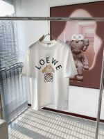 高仿Loewe羅意威新款白色进口数码印花短袖T恤
