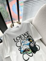 復刻Loewe羅意威春夏白色情侣款最新的贸易订单短袖T恤