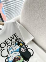 復刻Loewe羅意威春夏白色情侣款最新的贸易订单短袖T恤