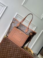 原單LV路易威登M12061棕Neverfull Inside Out 中号手袋