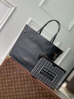 頂級LV路易威登M12061黑色Neverfull Inside Out 中号手袋