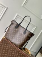 頂級LV路易威登M12061黑色Neverfull Inside Out 中号手袋