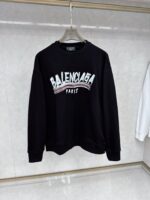 高仿Balenciaga巴黎世家新款黑色衛衣男女同款