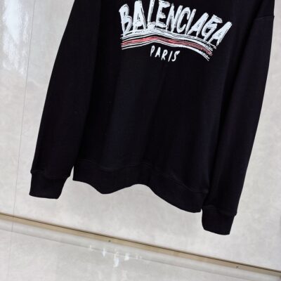 高仿Balenciaga巴黎世家新款黑色衛衣男女同款
