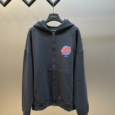 復刻Balenciaga巴黎世家新款地球連帽外套帽T