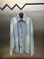 復刻Balenciaga巴黎世家新款街復古牛仔襯衫