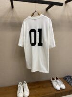 原單Balenciaga巴黎世家BASKETBALL SERIES白色廓形T恤
