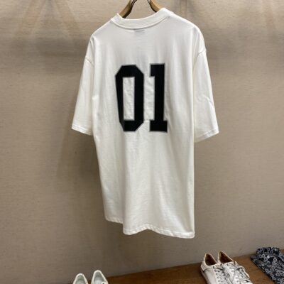 原單Balenciaga巴黎世家BASKETBALL SERIES白色廓形T恤