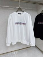 原單Balenciaga巴黎世家新款胸前精緻刺繡字母logo兩色衛衣