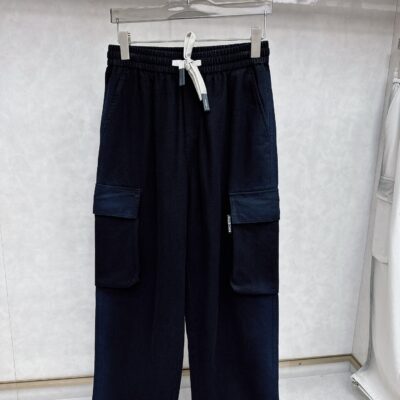 高仿Balenciaga巴黎世家新款男士黑色工裝褲