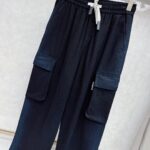 高仿Balenciaga巴黎世家新款男士黑色工裝褲