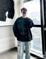 高仿Balenciaga巴黎世家新款後背雙B印花牛仔外套