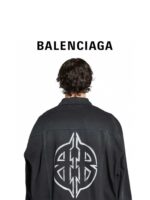 高仿Balenciaga巴黎世家新款後背雙B印花牛仔外套