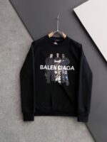 頂級Balenciaga巴黎世家新款字母印花黑色衛衣