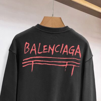 頂級Balenciaga巴黎世家爆款情侶款黑色衛衣