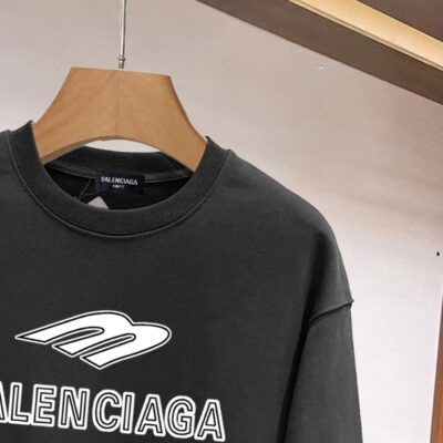頂級Balenciaga巴黎世家爆款印刷字母黑色衛衣