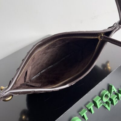 高仿網站BV寶緹嘉新款深棕色Mini Solstce最新腋下包796378