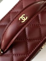 高仿網站chanel香奈兒新款小巧鏈條口紅包金扣小羊皮