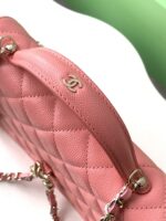原單chanel香奈兒新款金扣手提雙肩包