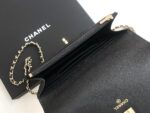 高仿網站chanel香奈兒新款黑色金扣手提雙肩包