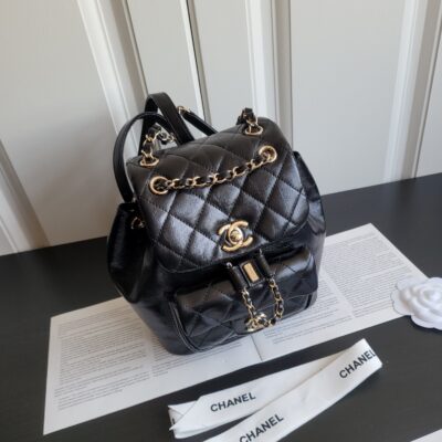 chanel香奈兒原單新款DUMA雙肩包小牛皮背包