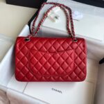 頂級chanel香奈兒 Classic Flap Bag小羊皮大紅口蓋包