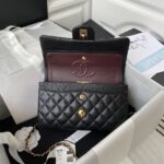 原單chanel香奈兒 Classic Flap Bag魚子醬皮紋金扣口蓋包A01113